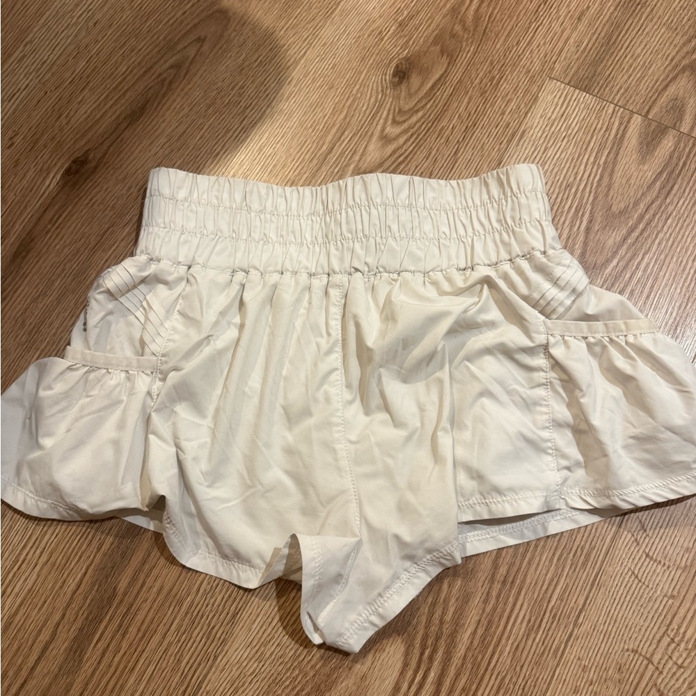 FP Movement white get your flirt on shorts